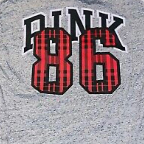 PINK LOGO SMALL CAMPUS LONG SLEEVE TEE - Picture 1 of 6